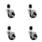 Service Caster 3'' Phenolic Swivel 1-7/8'' Expanding Stem Caster Set with Brake, 4PK SCC-EX20S314-PHS-TLB-178-4 - alternate 1